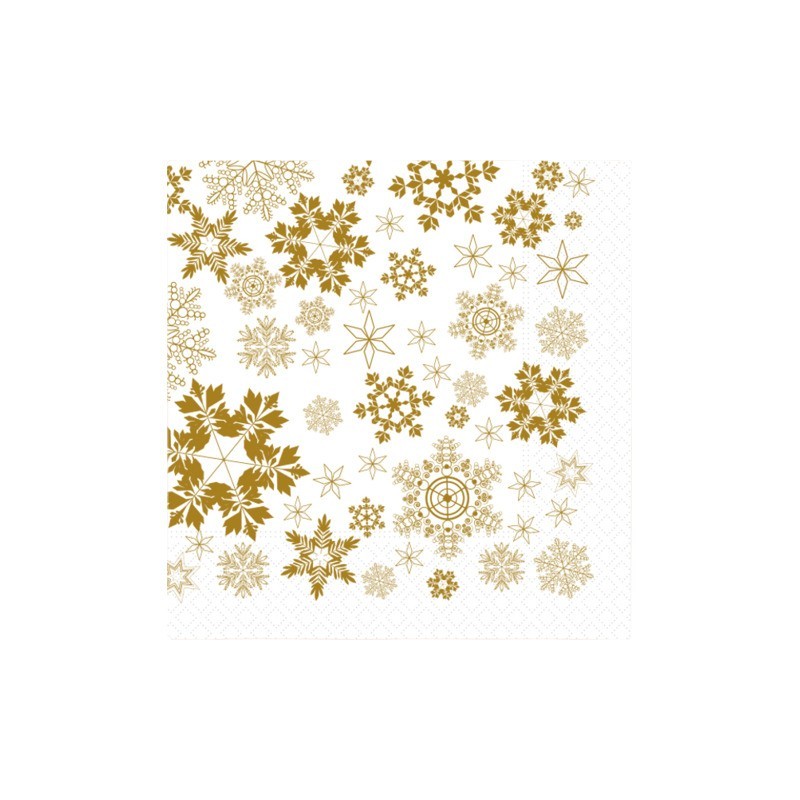 Tovaglioli in pura cellulosa 3 veli Dopla Gold Ice 33x33cm - conf. 20 pz - 18429