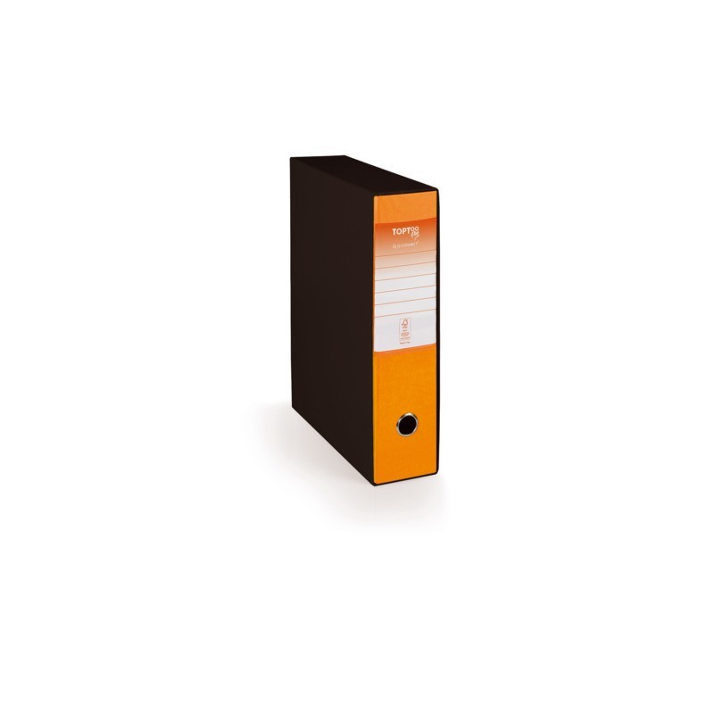 Registratore protocollo con custodia TOPToo Plus by Q-Connect dorso 8 cm - 28,5x35 cm - arancio - 0201043/P.AR