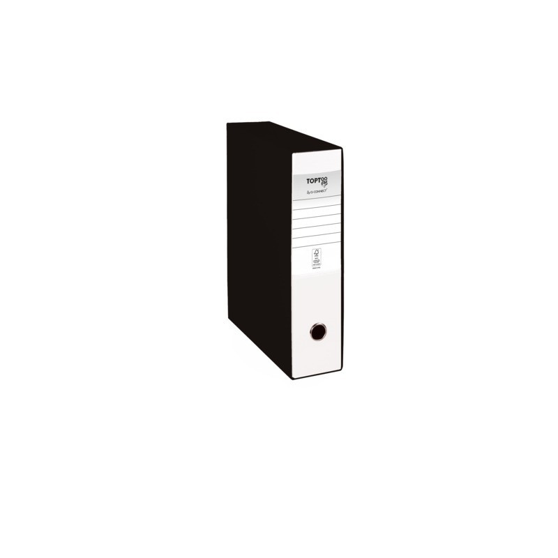 Registratore protocollo con custodia TOPToo Plus by Q-Connect dorso 8 cm - 28,5x35 cm - bianco - 0201043/P.BI