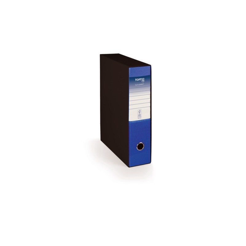 Registratore protocollo con custodia TOPToo Plus by Q-Connect dorso 8 cm - 28,5x35 cm - blu scuro - 0201043/P.BS