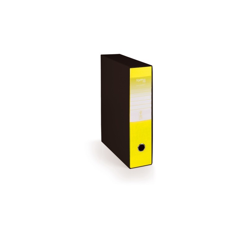 Registratore protocollo con custodia TOPToo Plus by Q-Connect dorso 8 cm - 28,5x35 cm - giallo - 0201043/P.GS