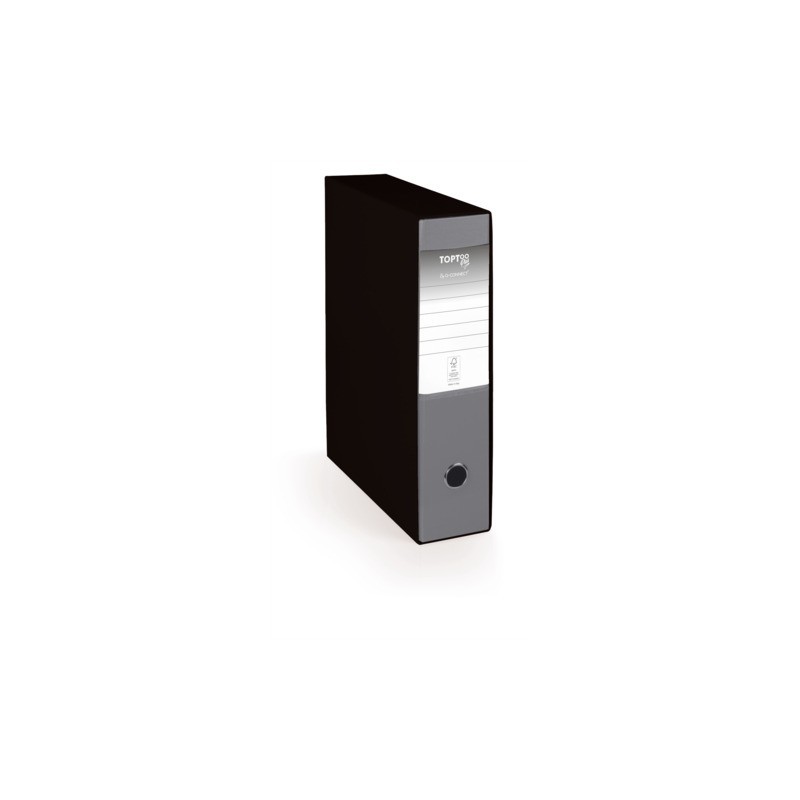 Registratore protocollo con custodia TOPToo Plus by Q-Connect dorso 8 cm - 28,5x35 cm - grigio - 0201043/P.GR
