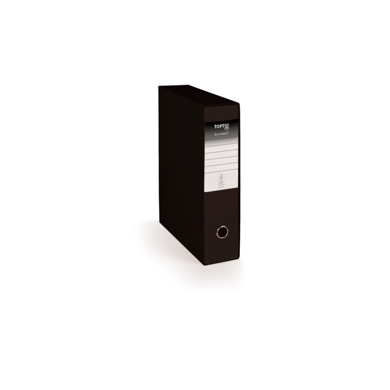 Registratore protocollo con custodia TOPToo Plus by Q-Connect dorso 8 cm - 28,5x35 cm - nero - 0201043/P.NE