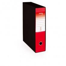 Registratore protocollo con custodia TOPToo Plus by Q-Connect dorso 8 cm - 28,5x35 cm - rosso - 0201043/P.RO