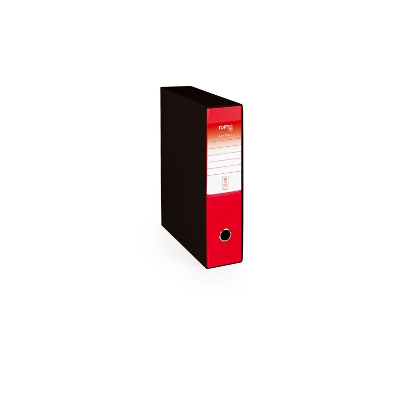 Registratore protocollo con custodia TOPToo Plus by Q-Connect dorso 8 cm - 28,5x35 cm - rosso - 0201043/P.RO