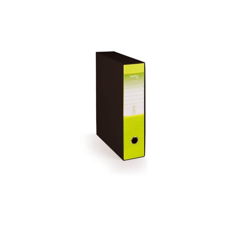Registratore protocollo con custodia TOPToo Plus by Q-Connect dorso 8 cm - 28,5x35 cm - verde chiaro - 0201043/P.VC