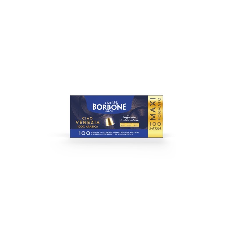 Capsule compatibili Nespresso® Caffè Borbone Ciao Venezia miscela 100% arabica - conf. 100 pz - REBCIAOVENEZIA