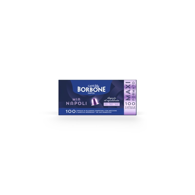 Capsule compatibili Nespresso® Caffè Borbone Mia Napoli miscela oro - conf. 100 pz - REBMIANAPOLI10X10N