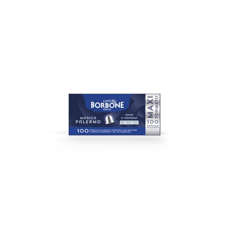 Capsule compatibili Nespresso® Caffè Borbone Magica Palermo miscela blu - conf. 100 pz  - REBMAGPALERMO10X10N