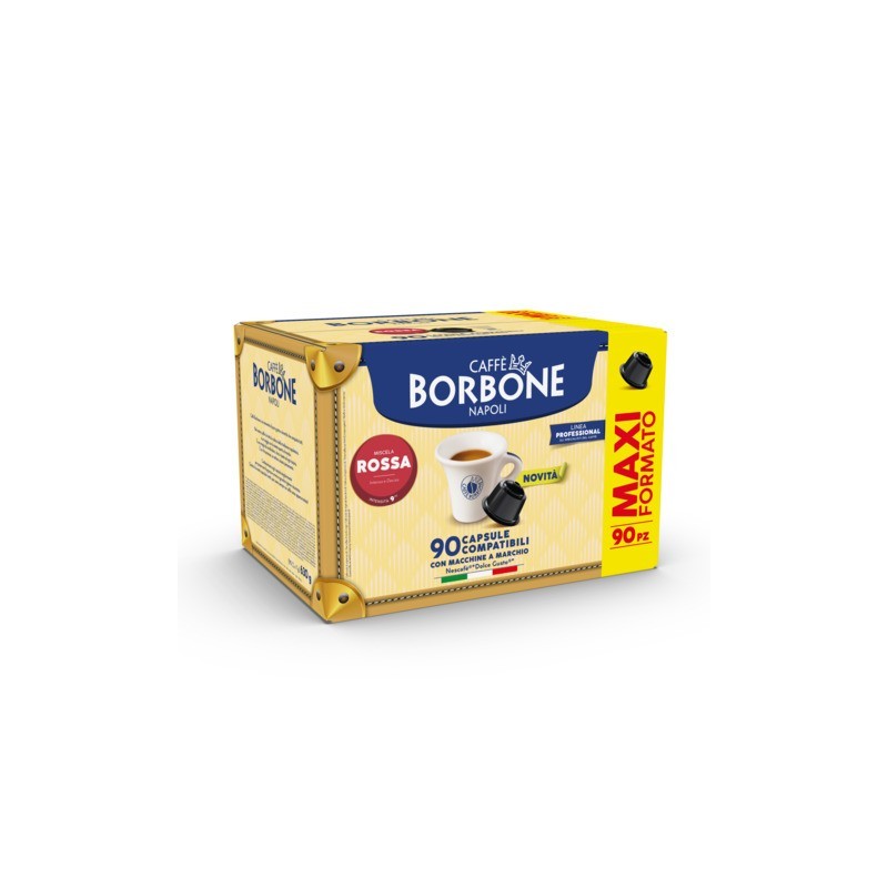 Capsule Caffe' Borbone compatibili con Nescafe' Dolce Gusto miscela rossa - conf. 90 pz - DGBRED90N