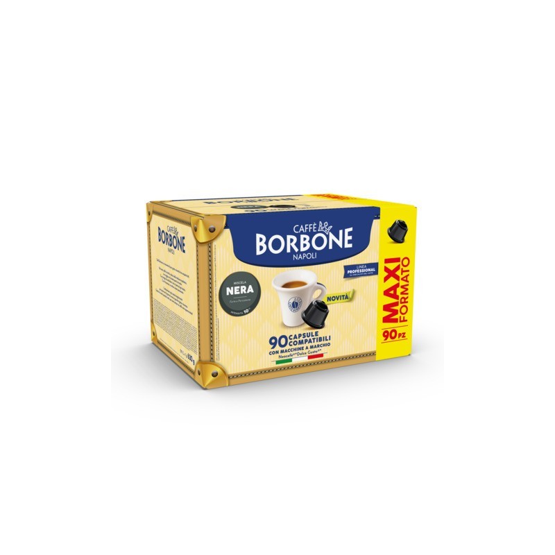 Capsule Caffe' Borbone compatibili con Nescafe' Dolce Gusto miscela nera - conf. 90 pz - DGBNERA90N