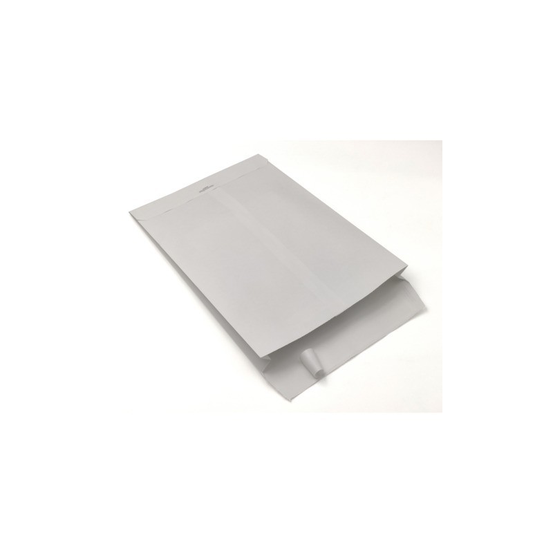 Buste a sacco Blasetti Monodex Bianco in carta kraft con 3 soffietti 120 g/m² - 23+4x33 cm - conf. 250 pz - 0821