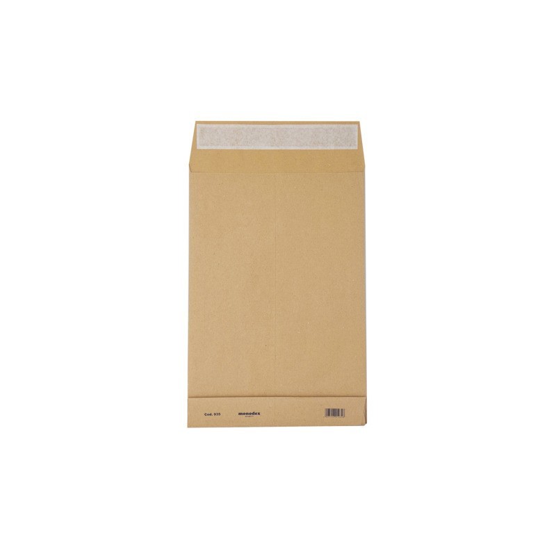 Buste a sacco Blasetti Monodex Avana in carta kraft 120 g/m² - fondo quadro - 25+4x35,3 cm - conf. 250 pz - 0935