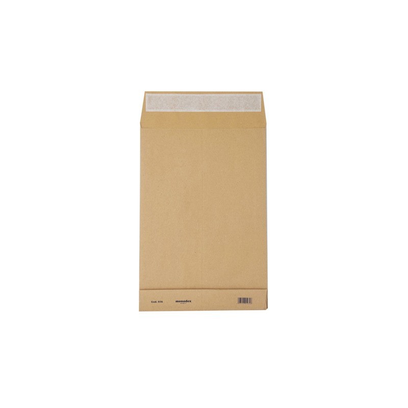 Buste a sacco Blasetti Monodex Avana in carta kraft 120 g/m² - fondo quadro - 30+4x40 cm - conf. 250 pz - 0936