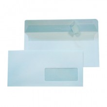 Buste con finestra Blasetti Super Strip 80 - 80 g/m² bianco - 11x23 cm - conf. 500 pz - 0108