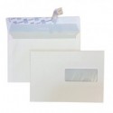 Buste senza finestra Blasetti Strip 90 con lembo strip - 90 g/m² bianco - 16x23 cm - conf. 500 pz - 0077