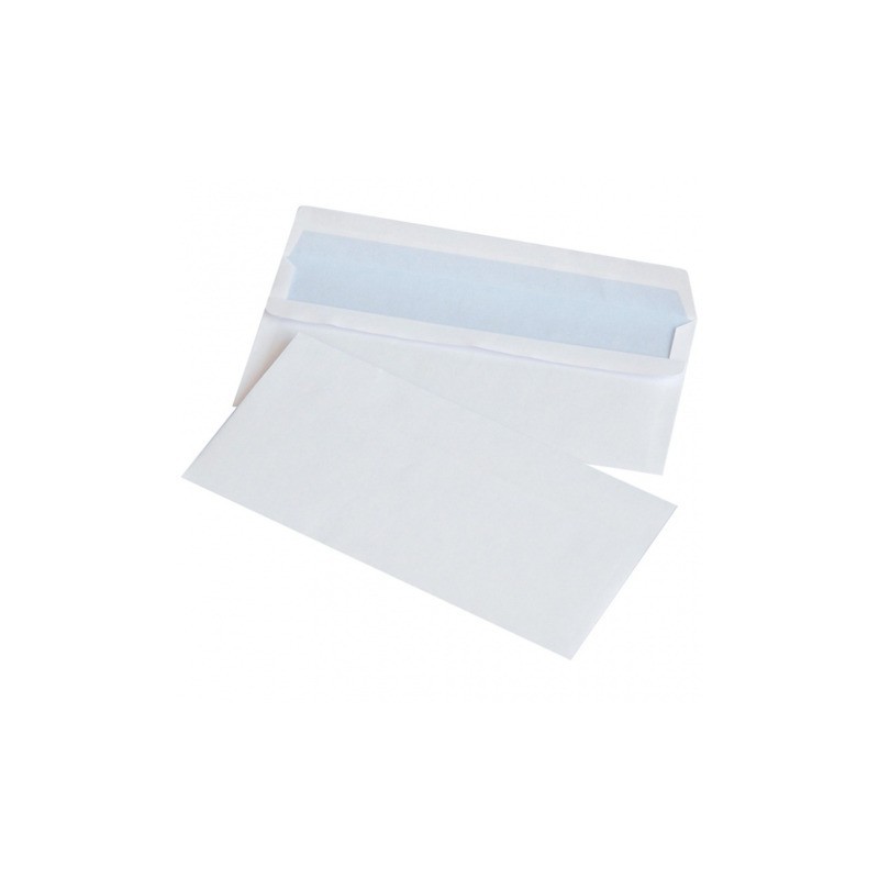 Buste autoadesive Office Products 75 g/m² bianco - 11x22 cm - senza finestra - conf. 1000 pz - 15203219-14
