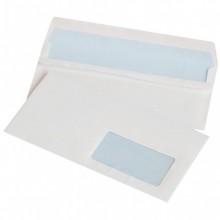 Buste autoadesive Office Products 75 g/m² bianco - 11x22 cm - con finestra - conf. 1000 pz - 15203229-14