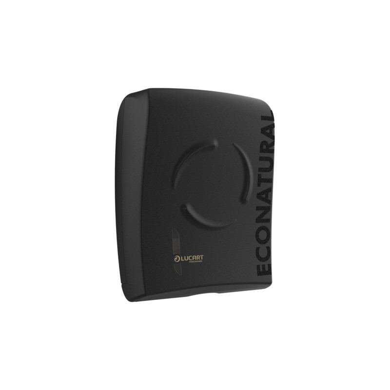 Dispenser per asciugamani piegati a Z, V e C Lucart Professional Econatural Flow 40,4x32x15,5 cm nero - 892509