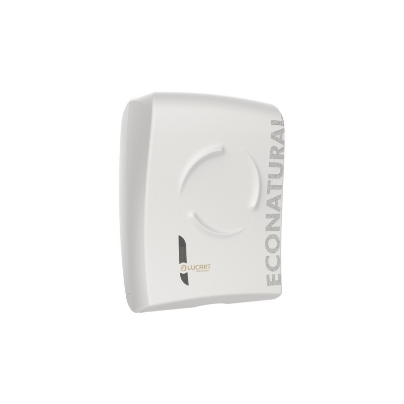 Dispenser per asciugamani piegati a Z, V e C Lucart Professional Econatural Flow 40,4x32x15,5 cm bianco - 892514
