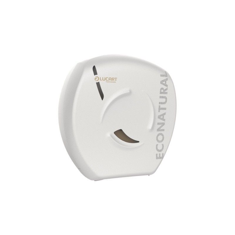 Dispenser per carta igienica maxi jumbo Lucart Professional Econatural Flow 35,7x35x14,2 cm bianco - 892518