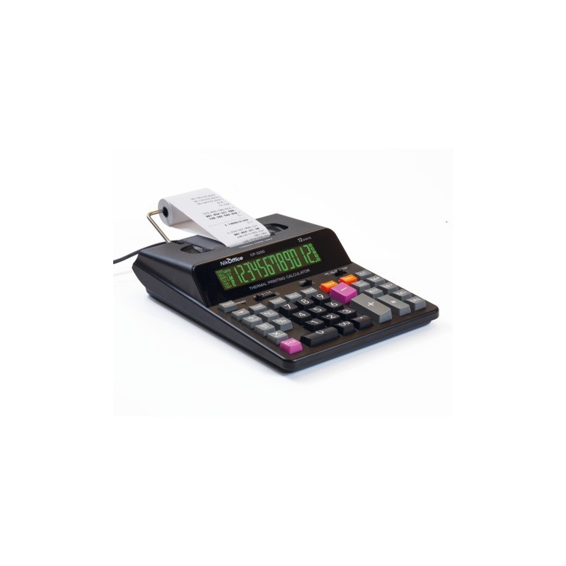Calcolatrice scrivente termica Nikoffice CP-3200 - display 12 cifre - nero - 08NIK117/N
