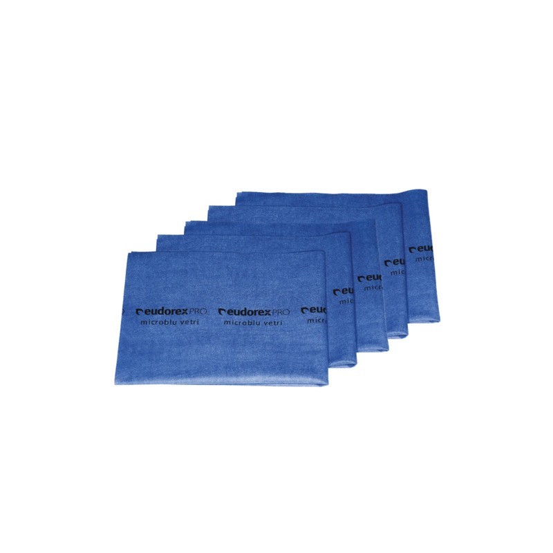 Panno in ultra multifibra (min 0,15 D.tex) Eudorex Pro Microblu vetri 40x50 cm - conf. 5 pz - A853
