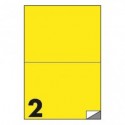 Etichette fluo permanenti Markin Copiatabu 210x148 mm in foglio A4 - 2 et./foglio giallo - conf. 100 fogli