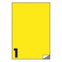 Etichette fluo permanenti Markin 210x297 mm in foglio A4 - 1 et./foglio giallo - conf. 100 fogli