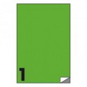 Etichette fluo permanenti Markin Copiatabu 210x297 mm in foglio A4 - 1 et./foglio - verde - conf. 100 fogli