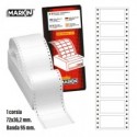 Etichette autoadesive bianche permanenti a modulo continuo 1 corsia Markin 8.000 etichette - 72x36,2 mm - conf. 1000 ff