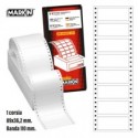 Etichette autoadesive bianche permanenti a modulo continuo 1 corsia Markin 4.000 etichette - 89x36,2 mm - conf. 500 fogli