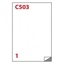 Etichette in poliestere Markin Copialaser A4 210x297 mm - conf. 50 fogli - bianco opaco - X220LWMC503