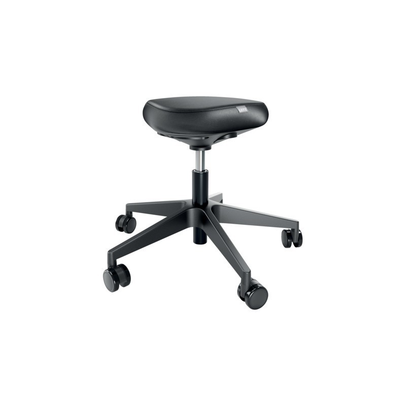 Sgabello Active Leitz Ergo con rotelle e sedile comfort nero - 65780095
