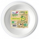 Scodelle in polpa bianche Dopla Green Pfas Free 450 ml - Ø 175 mm - conf. 15 pz - 07775
