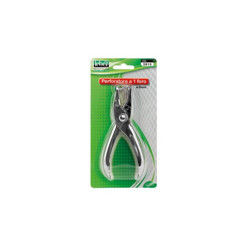 Perforatore Lebez 1 foro da 6 mm argento  5810