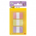 Segnapagina Post-it® Index Pastel Tabs 24x38 mm - rosa, giallo, viola - conf. 3/12 ff - 686-3 SUN