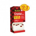 Nastro adesivo Scotch® Crystal trasparente - 19 mm x 33 mm -  Value Pack 12+2 GRATIS - 6-1933R14