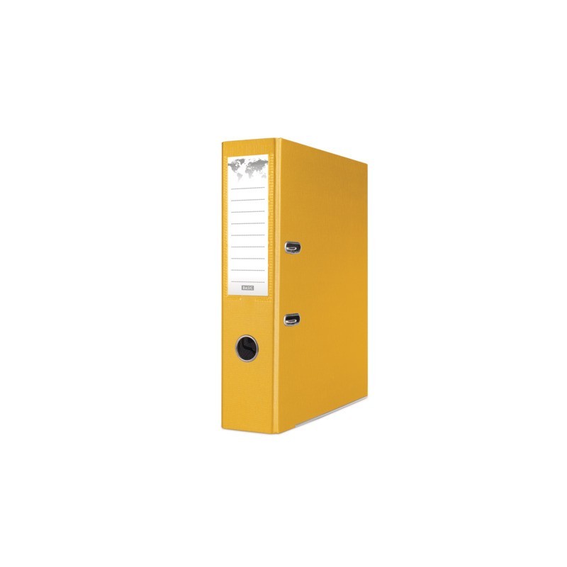 Registratore a leva senza custodia Binder BASIC-S in PP A4 - dorso 8 cm - giallo - 21024221-06