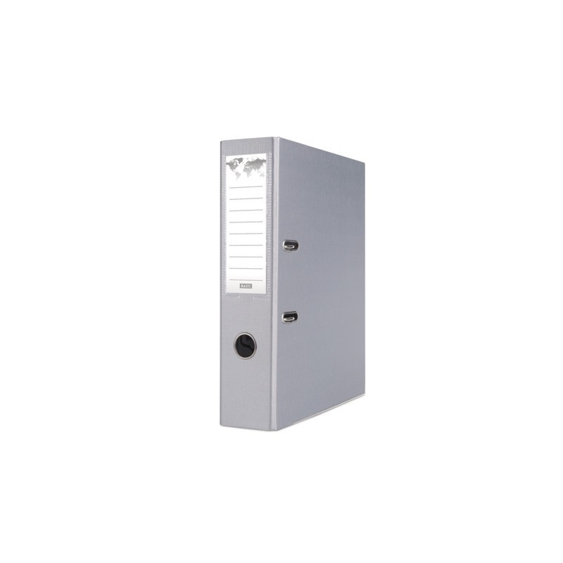 Registratore a leva senza custodia Binder BASIC-S in PP A4 - dorso 8 cm - grigio - 21024221-10