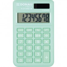 Calcolatrice tascabile Donau Tech con display a 8 cifre - 97x60x10 mm verde chiaro - K-DT2082-06
