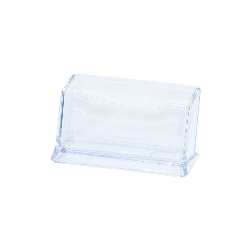 Portabiglietti da visita da tavolo Donau in PS 1 scomparto - 110x45x55 mm - trasparente - 7475001-99