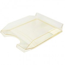 Vaschetta portacorrispondenza da scrivania Office Products in PP A4 - trasparente giallo - 18016011-06 (Conf.10)