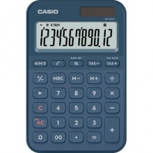 Calcolatrice da tavolo Casio solare o a batteria - display 12 cifre - blu MS-20YC-NY-W-EP