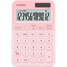 Calcolatrice da tavolo Casio solare o a batteria - display 12 cifre - rosa MS-20YC-LP-W-EP