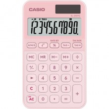 Calcolatrice tascabile Casio solare o batteria - display 10 cifre - rosa SL-310YC-LP-W-EP