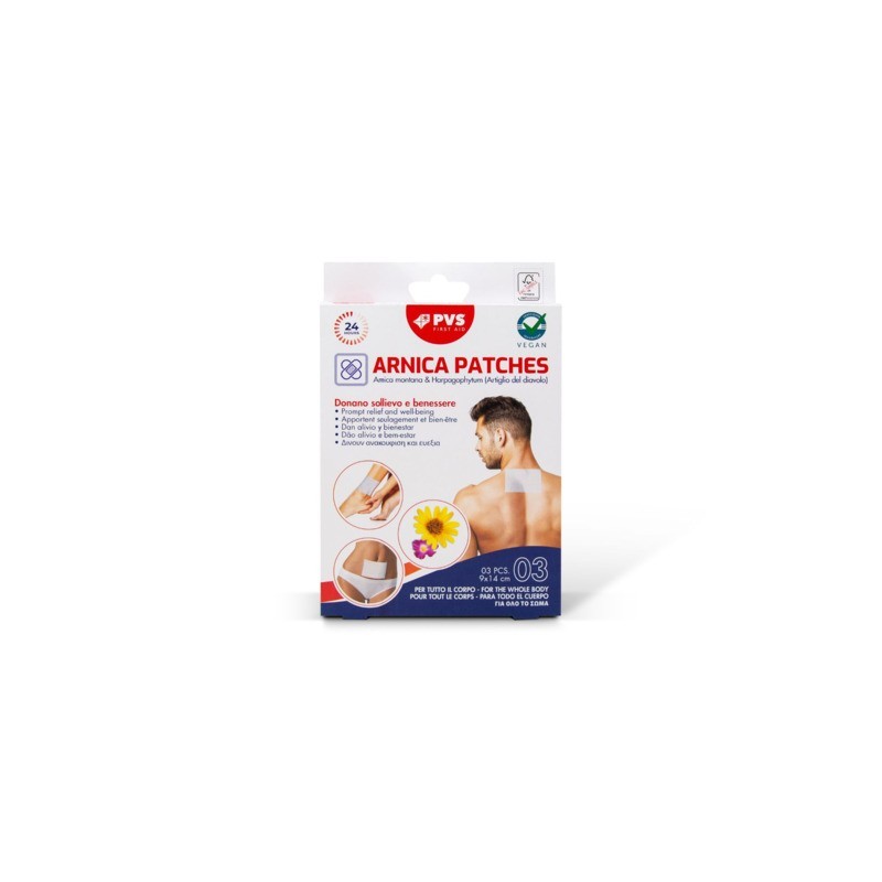 Cerotti funzionali all'arnica PVS Megaplast Arnica Patches - conf. 3 pz - 9x14 cm - MEG007