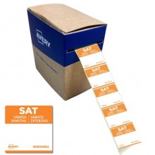 Etichette removibili per tracciabilità alimentare giornaliere Avery 25x25 mm - sab/arancio conf. 1000 pz DLSSATREV-1000