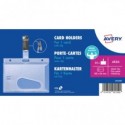 Porta Badge di sicurezza rigidi con clip Avery 54x85 mm - trasparente - conf. 25 pz - 4826