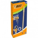 Penna a sfera con cappuccio BIC Cristal Glacé punta M 1 mm - inchiostro blu - colore fusto oro - 302522 (Conf.20)